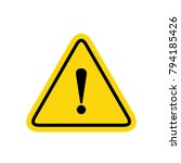 hazard warning sign with... | Shutterstock .eps vector #794185426