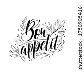 bon appetit typography vector... | Shutterstock .eps vector #1750905416