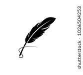 Feather Quill Pen Icon  Classic ...