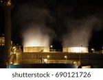 Small photo of Take the power plant and steam at night.