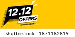 12.12 shopping day sale poster... | Shutterstock .eps vector #1871182819