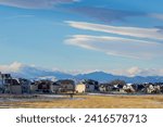 Colorado Living. Aurora, Colorado - Denver Metro Area Residential Winter landscape