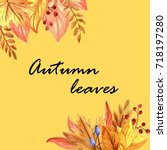 autumn leaves | Shutterstock . vector #718197280