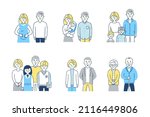 family growth stage set  upper... | Shutterstock .eps vector #2116449806