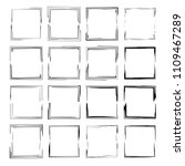 set of black square grunge... | Shutterstock .eps vector #1109467289