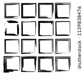 set of black rectangle grunge... | Shutterstock .eps vector #1139838476