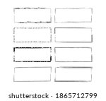set of black rectangle grunge... | Shutterstock .eps vector #1865712799