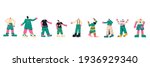 set of people. adult different... | Shutterstock .eps vector #1936929340