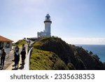 Small photo of Byron Bay, July 22, 2023. Tourists visit the most easterly point in Australia at the Cape Byron Lighthouse