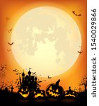 halloween background with the... | Shutterstock .eps vector #1540029866