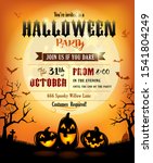 halloween party invitation with ... | Shutterstock .eps vector #1541804249
