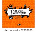 halloween vector frame. | Shutterstock .eps vector #62757325