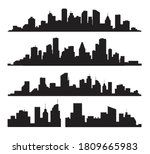city silhouettes on white. the... | Shutterstock .eps vector #1809665983