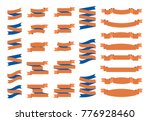 flat vector ribbons banners... | Shutterstock .eps vector #776928460