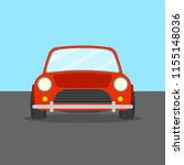 small car icon. car front view. ... | Shutterstock .eps vector #1155148036