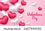 valentines day background with... | Shutterstock .eps vector #1607949550