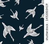 seamless scandi barnacle goose ... | Shutterstock . vector #1452003419