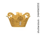 golden crown with flat design ... | Shutterstock .eps vector #1464060353