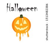 cute halloween pumpkins.... | Shutterstock .eps vector #1513482386