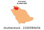 al jawf map highlighted on... | Shutterstock .eps vector #2100584656