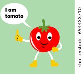 tomato vector cartoon | Shutterstock .eps vector #694433710