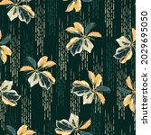 seamless pattern botanical... | Shutterstock .eps vector #2029695050