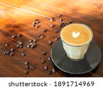 Latte Hot Coffee Art Design To...