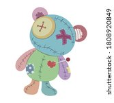 Voodoo Doll Teddy Bear Vector...