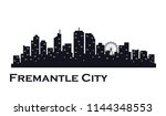 fremantle city skyline... | Shutterstock .eps vector #1144348553