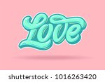 love typography in the style of ... | Shutterstock .eps vector #1016263420