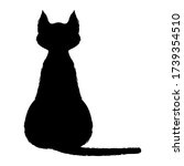 vector silhouette of a black... | Shutterstock .eps vector #1739354510