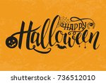illustration of halloween on... | Shutterstock . vector #736512010