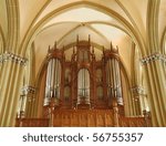 Small photo of Organ of St. Gertruda's Church in Riga, Latvia. Built in 1866 by architect J.D. Felsko.