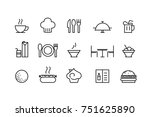 logos  icons kitchen  cooking  | Shutterstock .eps vector #751625890