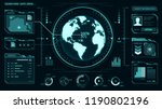 ui interface  earth globe ... | Shutterstock .eps vector #1190802196