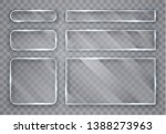 glass plates set. glass banners ... | Shutterstock .eps vector #1388273963