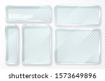 glass plates set. glass banners ... | Shutterstock .eps vector #1573649896