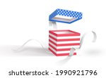 3d render realistic open gift... | Shutterstock .eps vector #1990921796