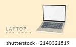 3d realistic laptop with blank... | Shutterstock .eps vector #2140321519