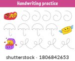 handwriting pactice. education... | Shutterstock .eps vector #1806842653