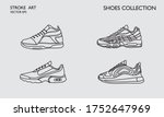 sneaker shoes. minimalistic... | Shutterstock .eps vector #1752647969