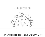 covid 19 continuous line symbol.... | Shutterstock .eps vector #1680189439