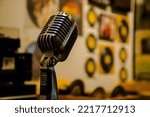 Small photo of Memphis, Tennessee-USA-September 10, 2019: Sure Super 55 microphone at the iconic Sun Records Studio where Elvis Presley recorded for the first time.