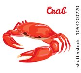 Red Crab Vector Illustration In ...