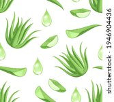 seamless pattern with aloe vera ... | Shutterstock .eps vector #1946904436
