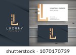 luxury vector logotype with... | Shutterstock .eps vector #1070170739