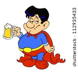 hand drawn cartoon of a guy in... | Shutterstock . vector #112935433
