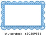 certificate border with... | Shutterstock .eps vector #690309556