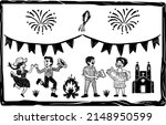 festa junina  dances and music... | Shutterstock .eps vector #2148950599