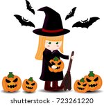  halloween costume characters ... | Shutterstock .eps vector #723261220